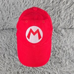 Super Mario Bros Red Baseball Cap Adjustable Embroidered Logo M Super Mario Bros